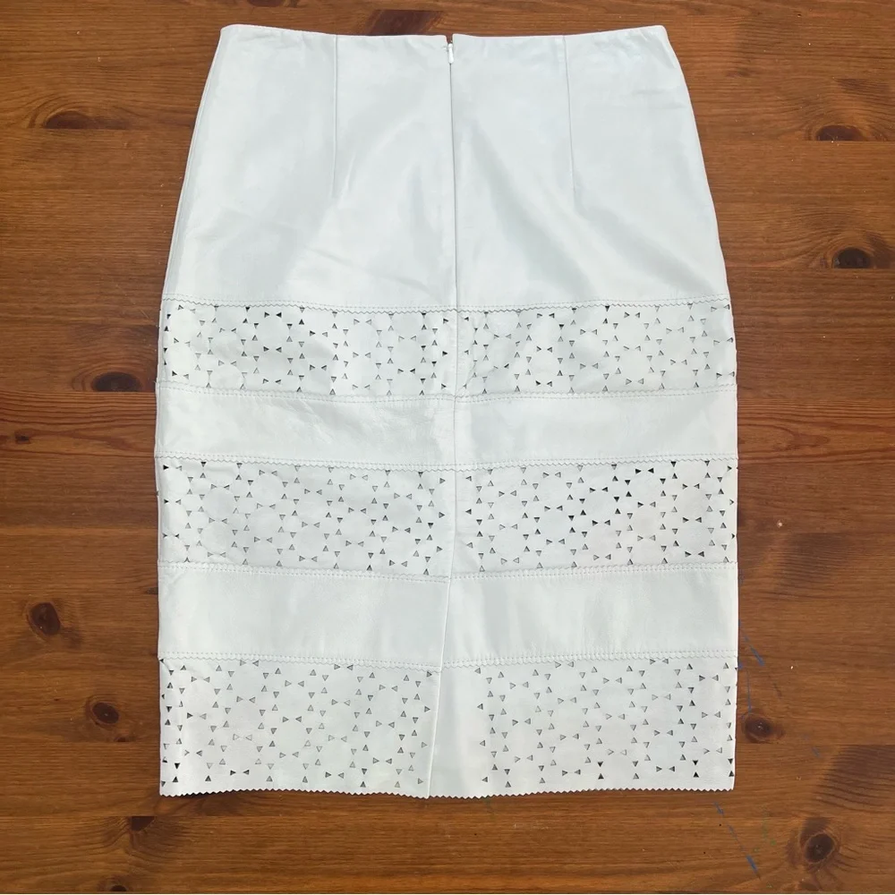 Banana Republic bone white Pencil Skirt with Cutout Design